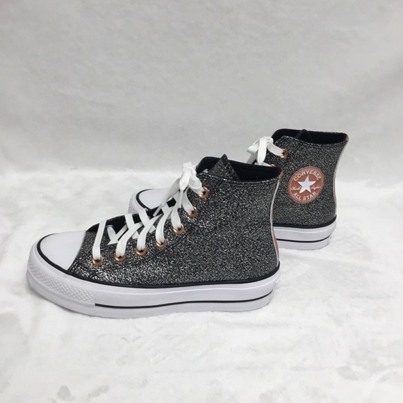 Converse All Star Metallic Glitter Sz 7 - Picture 6 of 6